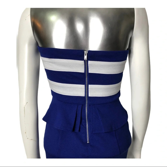 🛍️3/$40 Forever 21 Blue Strapless  Dress Size Small - Picture 5 of 6